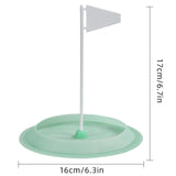 Maxbell Golf Putting Cup Silicone Portable with Flag Easy Use Sturdy Hole Cup Adults Green
