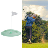 Maxbell Golf Putting Cup Silicone Portable with Flag Easy Use Sturdy Hole Cup Adults Green
