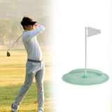 Maxbell Golf Putting Cup Silicone Portable with Flag Easy Use Sturdy Hole Cup Adults Green