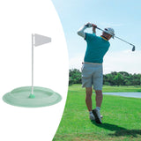 Maxbell Golf Putting Cup Silicone Portable with Flag Easy Use Sturdy Hole Cup Adults Green