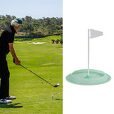 Maxbell Golf Putting Cup Silicone Portable with Flag Easy Use Sturdy Hole Cup Adults Green