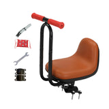 Maxbell Kids Bicycle Front Seat Child Bike Front Saddle for Girls Outdoor Activities Brown