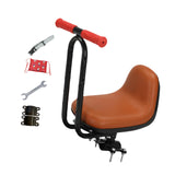 Maxbell Kids Bicycle Front Seat Child Bike Front Saddle for Girls Outdoor Activities Brown