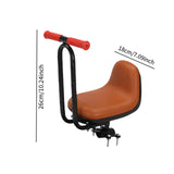 Maxbell Kids Bicycle Front Seat Child Bike Front Saddle for Girls Outdoor Activities Brown