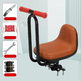 Maxbell Kids Bicycle Front Seat Child Bike Front Saddle for Girls Outdoor Activities Brown