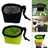 Maxbell Golf Ball Cleaning Bag Compact Golf Club Cleaner for Practicing Women Putter black
