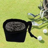 Maxbell Golf Ball Cleaning Bag Compact Golf Club Cleaner for Practicing Women Putter black