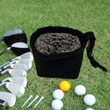 Maxbell Golf Ball Cleaning Bag Compact Golf Club Cleaner for Practicing Women Putter black