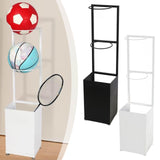 Maxbell Basketball Rack Sturdy Soccer Storage Shelf for Kindergarten Basement Garage Black