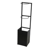 Maxbell Basketball Rack Sturdy Soccer Storage Shelf for Kindergarten Basement Garage Black