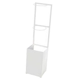 Maxbell Basketball Rack Sturdy Soccer Storage Shelf for Kindergarten Basement Garage White