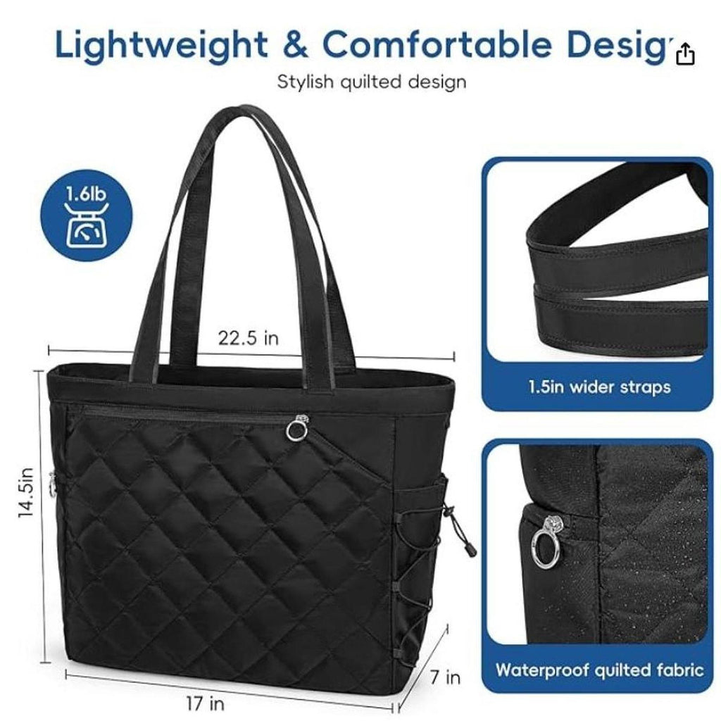 Maxbell Tennis Tote Bag Carrying for Men Women Gym Bag Storage with Shoe  Compartment Black