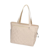 Maxbell Tennis Tote Bag Carrying for Men Women Gym Bag Storage with Shoe Compartment Beige