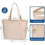 Maxbell Tennis Tote Bag Carrying for Men Women Gym Bag Storage with Shoe Compartment Beige