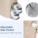 Maxbell Tennis Tote Bag Carrying for Men Women Gym Bag Storage with Shoe Compartment Beige