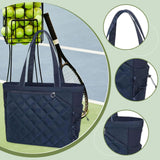 Maxbell Tennis Tote Bag Carrying for Men Women Gym Bag Storage with Shoe Compartment Dark Blue