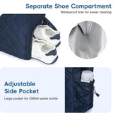 Maxbell Tennis Tote Bag Carrying for Men Women Gym Bag Storage with Shoe Compartment Dark Blue