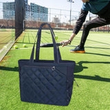 Maxbell Tennis Tote Bag Carrying for Men Women Gym Bag Storage with Shoe Compartment Dark Blue