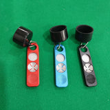 Maxbell Chalk Holder for Billiards Burnisher Grinder 4 in1 for Beginners Enthusiasts red