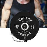 Maxbell Barbell Plate Shaped Fitness Bag Sports Gym Backpack for Fitness Gym Camping Black