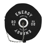 Maxbell Barbell Plate Shaped Fitness Bag Sports Gym Backpack for Fitness Gym Camping Black