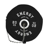 Maxbell Barbell Plate Shaped Fitness Bag Sports Gym Backpack for Fitness Gym Camping Black