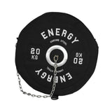 Maxbell Barbell Plate Shaped Fitness Bag Sports Gym Backpack for Fitness Gym Camping Black