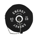 Maxbell Barbell Plate Shaped Fitness Bag Sports Gym Backpack for Fitness Gym Camping Black