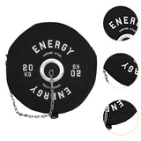 Maxbell Barbell Plate Shaped Fitness Bag Sports Gym Backpack for Fitness Gym Camping Black