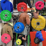 Maxbell Barbell Plate Shaped Fitness Bag Sports Gym Backpack for Fitness Gym Camping Black