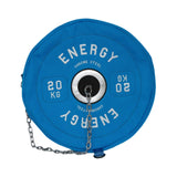 Maxbell Barbell Plate Shaped Fitness Bag Sports Gym Backpack for Fitness Gym Camping Blue