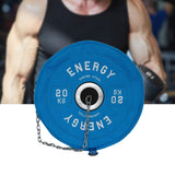 Maxbell Barbell Plate Shaped Fitness Bag Sports Gym Backpack for Fitness Gym Camping Blue