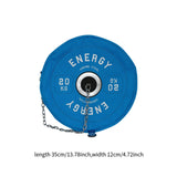 Maxbell Barbell Plate Shaped Fitness Bag Sports Gym Backpack for Fitness Gym Camping Blue