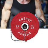 Maxbell Barbell Plate Shaped Fitness Bag Sports Gym Backpack for Fitness Gym Camping Red