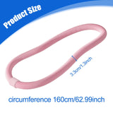 Maxbell Weighted Fitness Hoop Outdoor Weighted Spring Hoop for Travel Men Women Home Pink