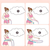 Maxbell Weighted Fitness Hoop Outdoor Weighted Spring Hoop for Travel Men Women Home Pink