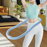 Maxbell Weighted Fitness Hoop Outdoor Weighted Spring Hoop for Travel Men Women Home Blue