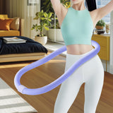 Maxbell Weighted Fitness Hoop Outdoor Weighted Spring Hoop for Travel Men Women Home Violet