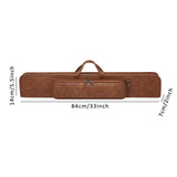Maxbell Billiards Pool Cue Case Portable 1/2 Cue Cases Wear Resistant Pool Cue Pouch brown