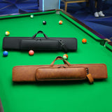 Maxbell Billiards Pool Cue Case Portable 1/2 Cue Cases Wear Resistant Pool Cue Pouch brown