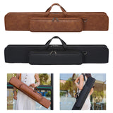 Maxbell Billiards Pool Cue Case Portable 1/2 Cue Cases Wear Resistant Pool Cue Pouch brown
