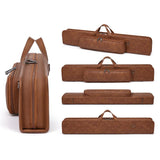 Maxbell Billiards Pool Cue Case Portable 1/2 Cue Cases Wear Resistant Pool Cue Pouch brown