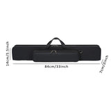 Maxbell Billiards Pool Cue Case Portable 1/2 Cue Cases Wear Resistant Pool Cue Pouch black