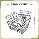 Maxbell Front and Rear Electric Bike Basket Bicycle Basket for Beach Outdoor Cycling