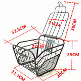 Maxbell Front and Rear Electric Bike Basket Bicycle Basket for Beach Outdoor Cycling