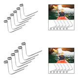 Maxbell 6 Pieces Kayak Paddle Spring Clips Single End Sturdy Outdoor Tent Pole Clips 8mm