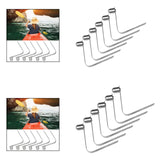 Maxbell 6 Pieces Kayak Paddle Spring Clips Single End Sturdy Outdoor Tent Pole Clips 8mm