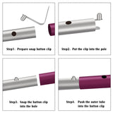 Maxbell 6 Pieces Kayak Paddle Spring Clips Single End Sturdy Outdoor Tent Pole Clips 8mm