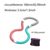 Maxbell Fitness Hoop Training Professional with Waist Belt for Travel Women Men Yoga Gray Green 1.5kg