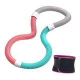 Maxbell Fitness Hoop Training Professional with Waist Belt for Travel Women Men Yoga Gray Green 1.5kg